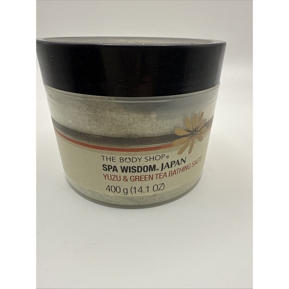 NEW THE BODY SHOP SPA WISDOM JAPAN YUZU & GREEN TEA BATHING SALTS 14.1 OZ - Picture 2 of 6
